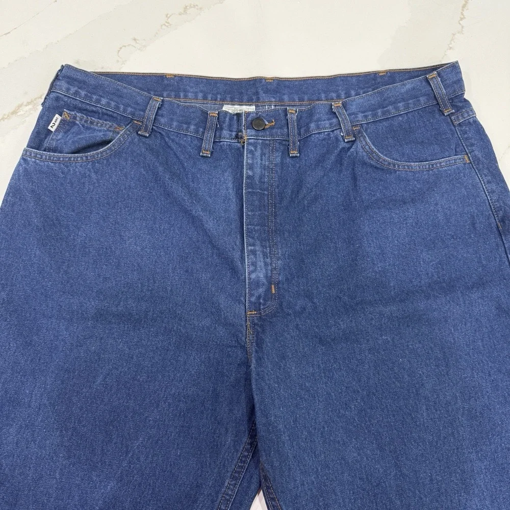 Carhartt FR Jeans Mens 44x32 Dark Wash FRB100DNM Workwear Flame Resistant 2HRC